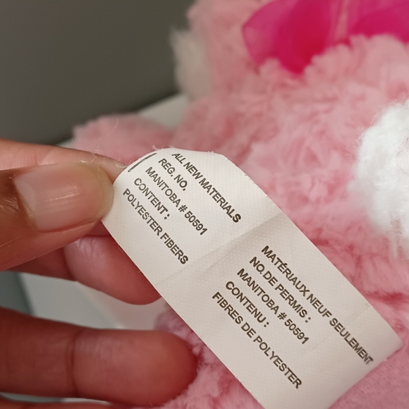 ✓Fuzzy Friends Easter stuffed animal bunny rabbit pink and blue lot of two plush - Picture 16 of 17